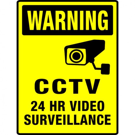 CCTV 24 Hours Video Surveillance Sign